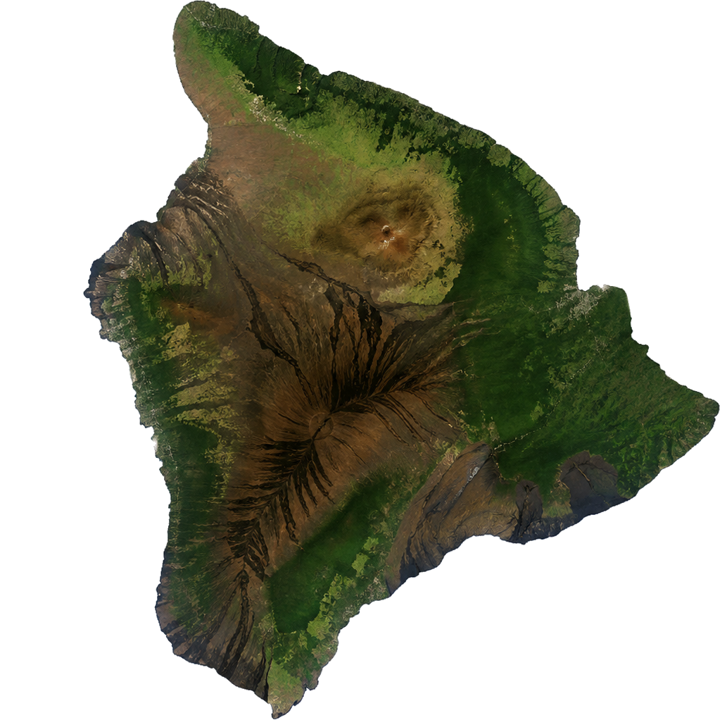 Satellite view of Hawaiʻi Island